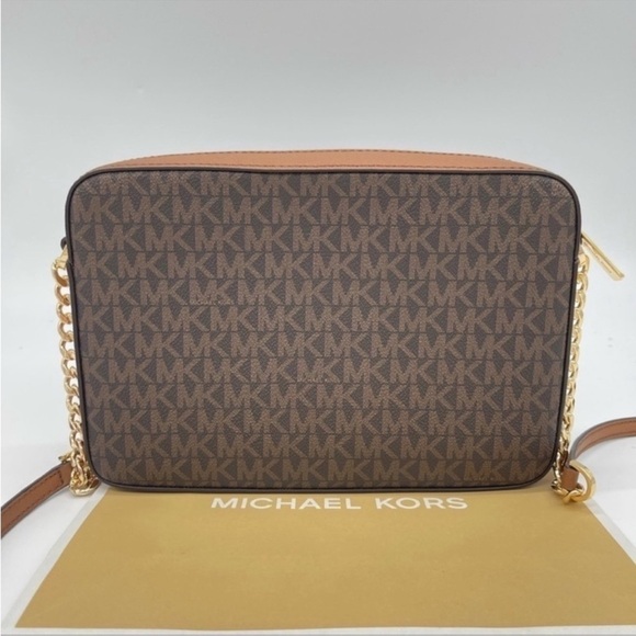Michael Kors Large EW Crossbody Bag Brown/Gold - Picture 5 of 11